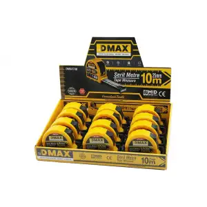 DMAX ŞERİT METRE 10X25 MM DMX-4748 (PKT-12 Lİ)