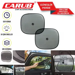 CARUB GÜNEŞLİK PERDE YAN CAM NANTUZLU 2 Lİ 4955504