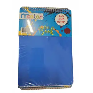 MCOLOR A5 PP KAPAK NOT DEFTERİ 80 SYF (PKT-6LI)