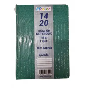 MCOLOR 14X20 GÜNLÜK NOT DEFTERİ 160 SYF