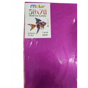 MCOLOR 50X70 KARIŞIK RENK( 10 LU) SİMLİ FON KARTONU