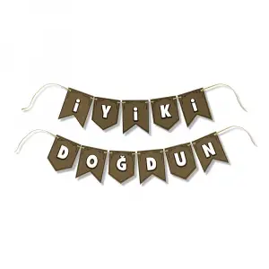 ALTIN RENKLER İYİ Kİ DOĞDUN HARF SETİ 2006971