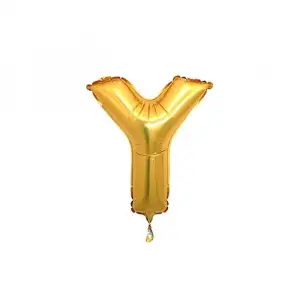 40X102 CM Y HARFLİ ALTIN FOLYO BALON