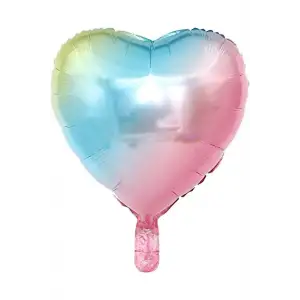 18/45 CM RAİNBOW KALP FOLYO BALON
