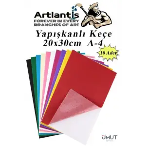 ÇOOK GRİ KEÇE DÜZ A4 20X30 CM 10 RENK