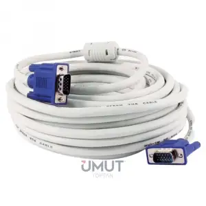 ROSE VGA KABLO MAVİ UÇ BEYAZ 3 MT A KALİTE RC-205