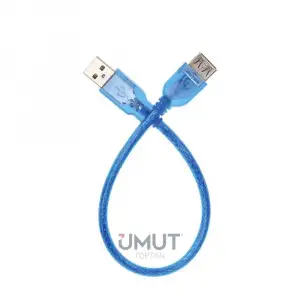 ROSE USB 2.0 1,5 M ERKEK DİŞİ KABLO MAVİ RC-330