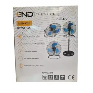 END SANAYİ TİPİ AYAKLI 3 PERVANE VANTİLATÖR 6032