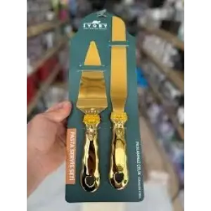 IVORY PASTA SERVİS SETİ 2 PARÇA GOLD PST323