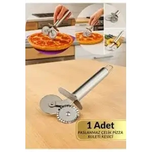 IVORY ÇELİK PİZZA KESME RULETİ ÇİFT BIÇAK ME-195