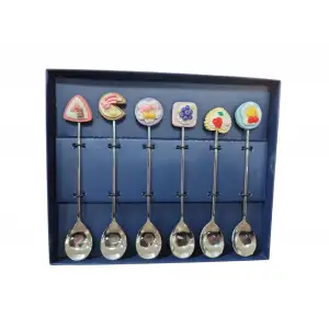 IVORY TATLI KAŞIĞI TAKIMI GÜMÜŞ 6 LI IVO-8528