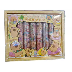 CAPYBARA CUTE ROLL STİCKER (PKT-24LÜ)