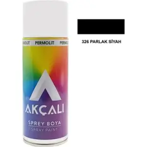 AKÇALI SPREY BOYA PARLAK SİYAH 400 ML 326