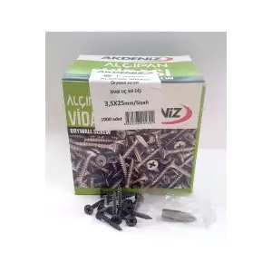 AKDENİZ ALÇIPAN VİDA SIK DİŞLİ 3,5 X 25 1000 Lİ