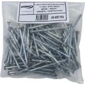 AKDENİZ BETON ÇİVİSİ POŞETLİ 4X60 100 LÜ