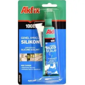 AKFİX 100E GENEL AMAÇLI SİLİKON 50 ML BEYAZ