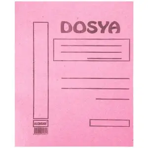 ALEMDAR TAM KAPAK KARTON DOSYA PEMBE 50 Lİ