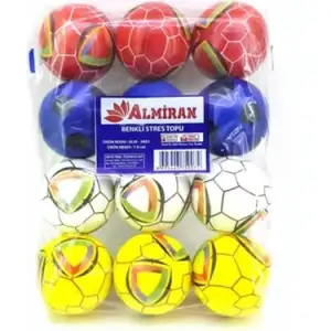 ALMİRAN STRES TOPU 7,6 CM ORTA (PKT-12 Lİ)