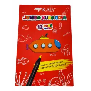 ARK KALY KURU BOYA JUMBO 12 RENK 908        (PKT-12 Lİ)