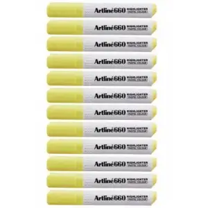 ARTLİNE FOSFORLU KALEM PASTEL SARI 660 (PKT-12 Lİ)
