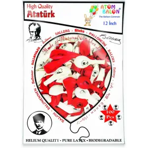 ATOM BALON ATATÜRK BASKILI 100 LÜ