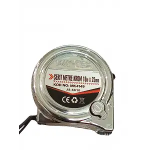 BAY-TEC ŞERİT METRE 10X25 MM KROM MK-4149