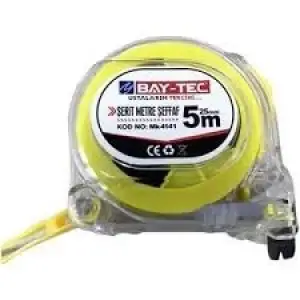 BAY-TEC ŞERİT METRE 8X25 MM ŞEFFAF MK-4142