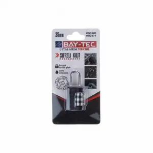 BAY-TEC ŞİFRELİ ASMA KİLİT 25 MM 2374