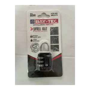 BAY-TEC ŞİFRELİ ASMA KİLİT 32 MM 2375