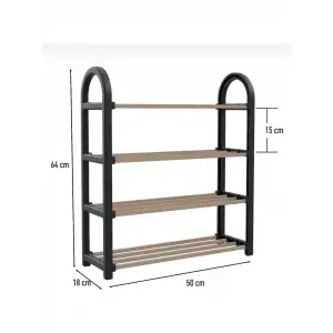 BEE HOME DOĞAL AHŞAP RAF ÜNİTESİ 4 KATLI BEE-5474