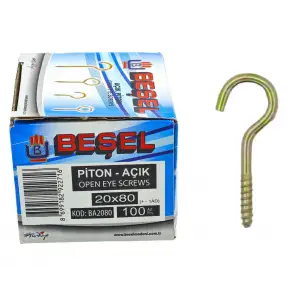 BEŞEL PİTON AÇIK 20X80 BA-2080 100 LÜ