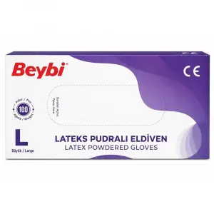BEYBİ MUAYENE ELDİVENİ PUDRALI L 100 LÜ
