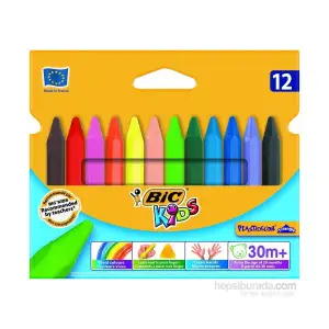 BİC PASTEL BOYA ÜÇGEN PLASTİDECOR 12 RENK 829773