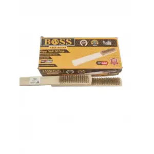 BOSS AHŞAP TEL FIRÇA BOSS-82371 (PKT-12 Lİ)