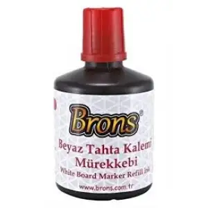 BRONS TAHTA KALEM MÜREKKEBİ KIRMIZI 100 ML BR-355