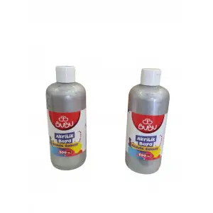 BU-BU AKRİLİK BOYA MET. GÜMÜŞ 500 GR