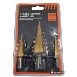 BUL-MAX ANŞİN KADEMELİ MATKAP UCU SETİ 3 PARÇA