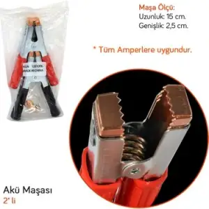 CARUB AKÜ MAŞASI KIRMIZI SİYAH 2 Lİ BR-047-51-09