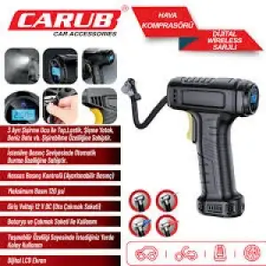 CARUB HAVA KOMPRESÖRÜ DİJİTAL ŞARJLI 60W 2491331