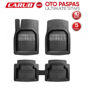 CARUB OTO PASPAS 4D HAVUZLU 5 PARÇA SİLVER 5009016