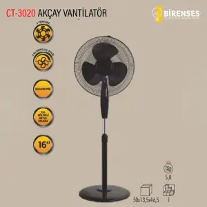 CATA AKÇAY AYAKLI VANTİLATÖR 3 PERVANE CT-3020