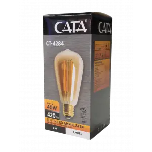 CATA RUSTİK LED AMPUL 6 W AMBER ST64 CT-4284