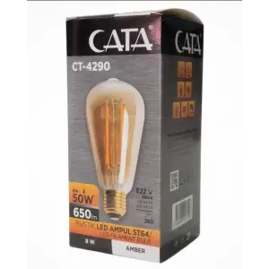 CATA RUSTİK LED AMPUL 8 W AMBER ST-64 CT-4290