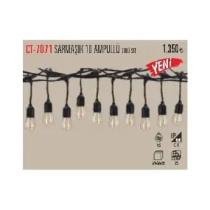 CATA SARMAŞIK LEDLİ SET 10 AMPULLÜ G.IŞIĞI CT-7071
