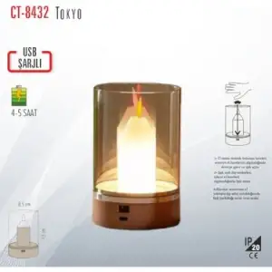 CATA TOKYO MASA LAMBASI ŞARJLI CT-8432