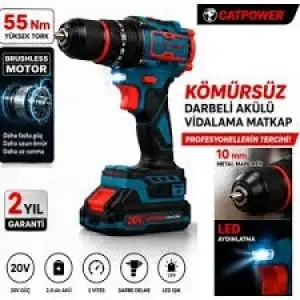 CATPOWER KÖMÜRSÜZ AKÜLÜ VİDALAMA 20V 1050