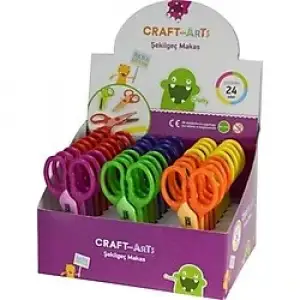CRAFT AND ARTS ŞEKİLGEÇ MAKAS 24 LÜ U1039-KRS