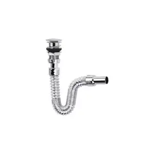 DMAX LAVABO SİFONU KROM BASMALI KÖRÜKLÜ DMX-4667