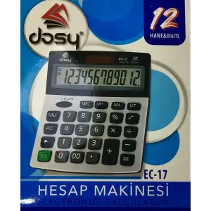 DOSY HESAP MAKİNESİ ORTA BOY GENİŞ EC-17