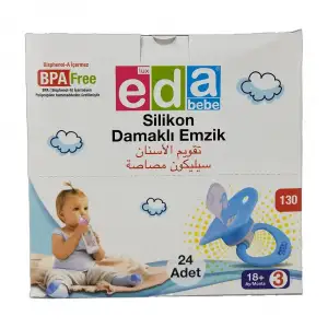 EDA SİLİKONLU DAMAKLI EMZİK NO:3 (PKT-24 LÜ)